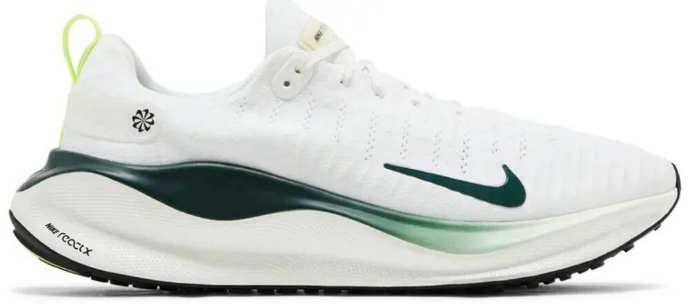 MEN NIKE FZ4019 100 REACTX INFINITY RUN 4 RUNNING WHITE/GREEN SHOES Size 8.5